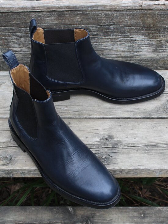 Club Monaco Other - Club Monaco Blue Leather Chelsea Boots, Men's Size 11 US, Made in Italy